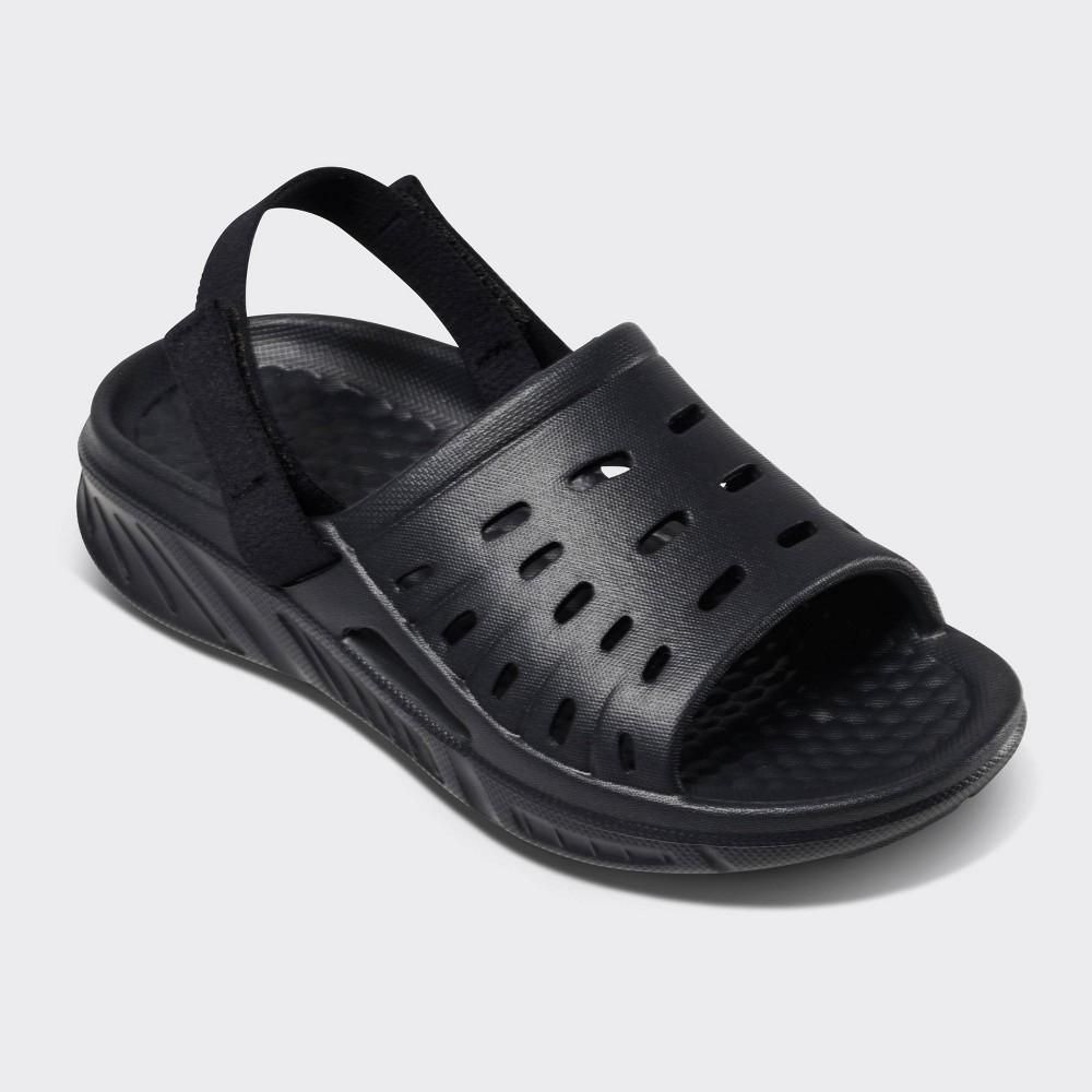 Joybees Kids Vista Slides Black Slip On Ankle Strap Sandals EVA Trekking 1